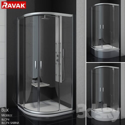 Semi circular shower cabins Ravak BLIX 