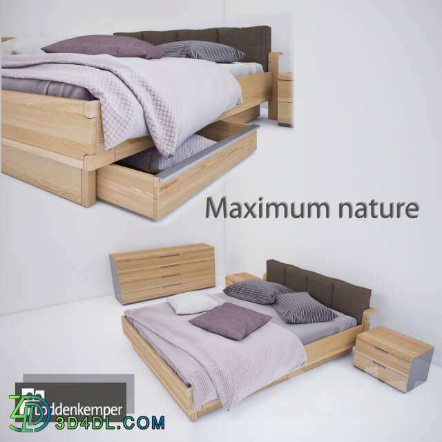 Bed Furniture Set Loddenkemper Germany kollektsiya Maximum nature