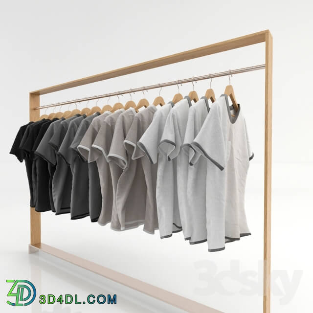 Set of clothes on a hanger Clothes 3D Models