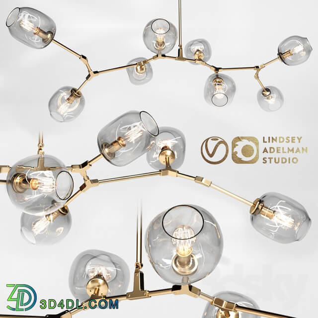 Branching bubble 8 lamps by Lindsey Adelman GOLD