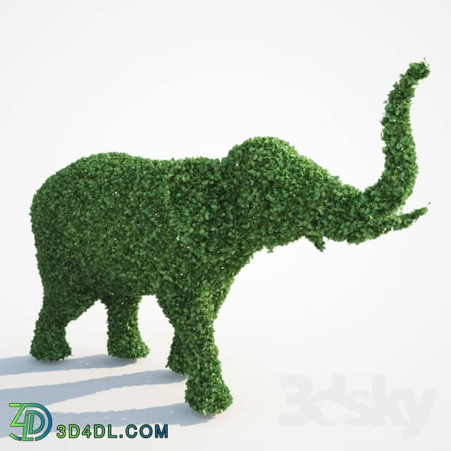 Topiary Elephant 3D Models