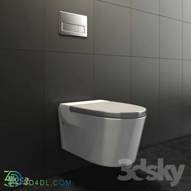 Roca Khroma toilet flushing and key In Wall