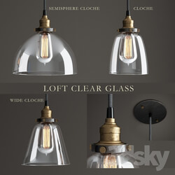 Lamps series quot Loft Clear Glass quot Pendant light 3D Models 