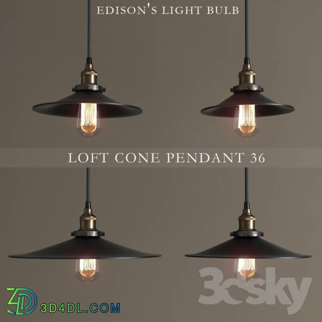 A series of chandeliers quot LOFT CONE PENDANT 36 quot 