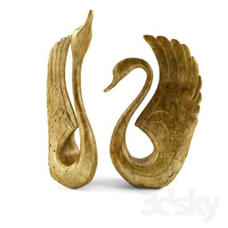Other decorative objects - Swans in Bronze 