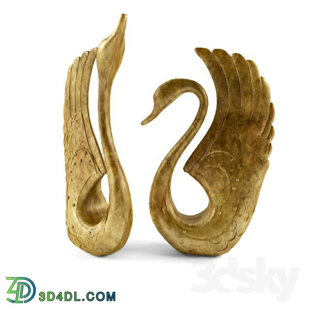 Other decorative objects - Swans in Bronze
