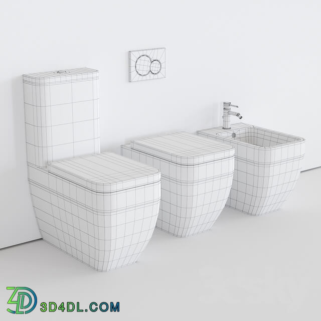 Toilet and Bidet - Scarabeo Ceramiche Next art.8303 art.8304 art.8305