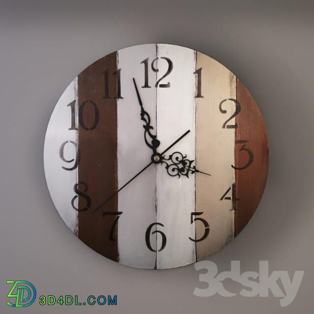 Collection of wall clocks handmade Watches Clocks 3D Models