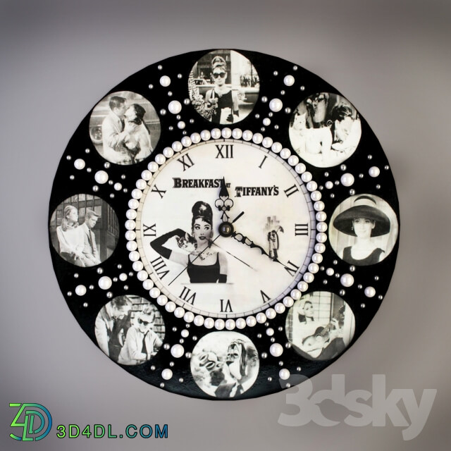 Collection of wall clocks handmade Watches Clocks 3D Models