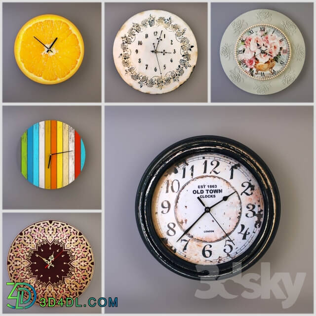 Other decorative objects Collection of wall clocks handmade
