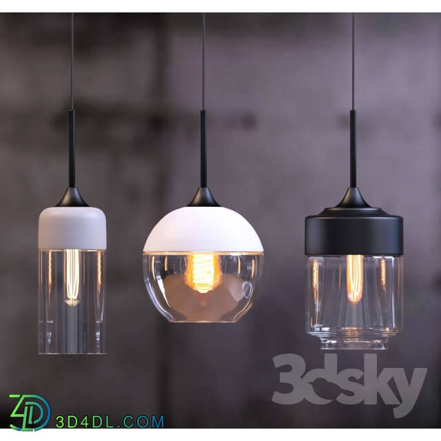 Set chandeliers K amp C Pendant light 3D Models