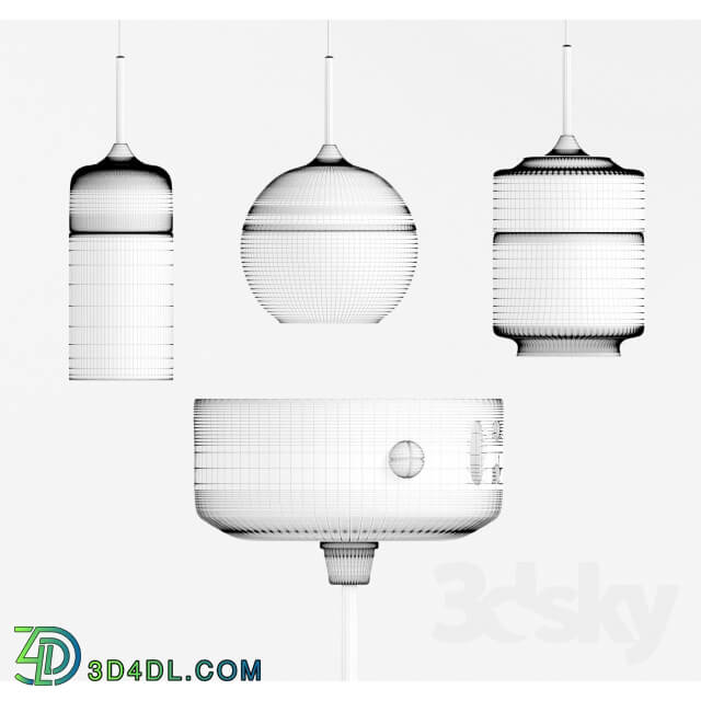 Set chandeliers K amp C Pendant light 3D Models