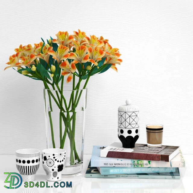 Decorative set with Alstroemeria