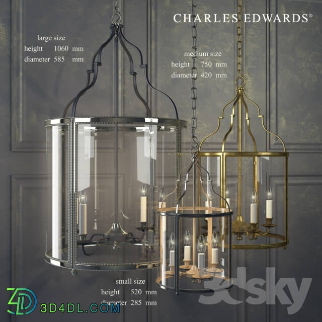 CHARLES EDWARDS ROUND WHITEHALL Pendant light 3D Models