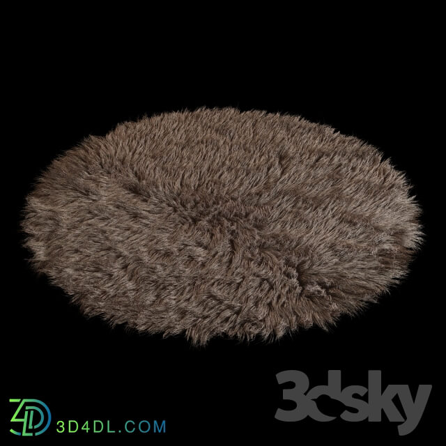 Carpet round Flokati