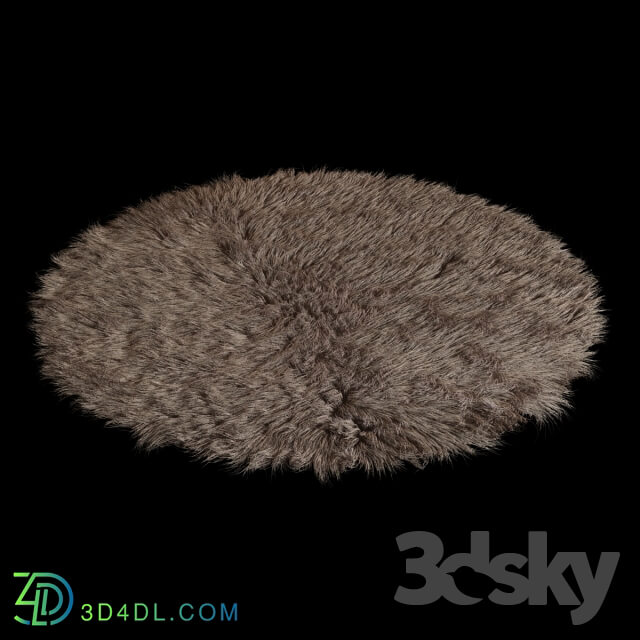 Carpet round Flokati