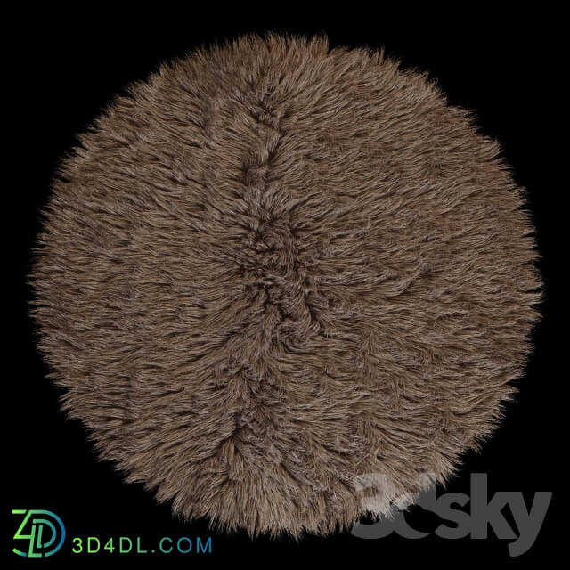 Carpet round Flokati