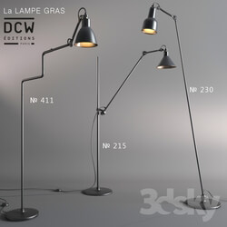 A series of floor lamps La Lampe Gras France  