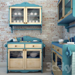 Kitchen arteferretto cabinet and wall cabinet 