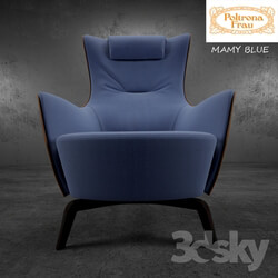 Arm chair - Factory Poltrona Frau_ Mamy Blue 