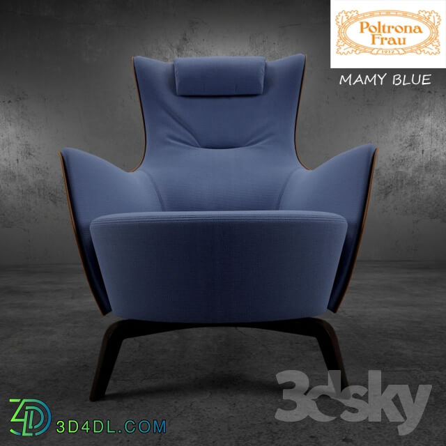 Arm chair - Factory Poltrona Frau_ Mamy Blue