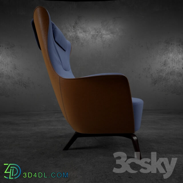 Arm chair - Factory Poltrona Frau_ Mamy Blue