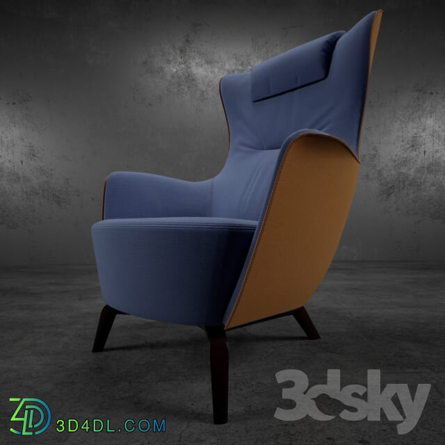 Arm chair - Factory Poltrona Frau_ Mamy Blue