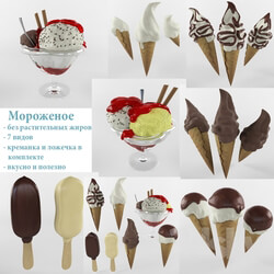 Food and drinks - Ice cream _7 species_ 7 flavors_. 