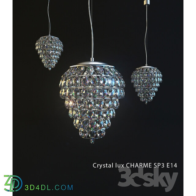 Ceiling light - crystal lux CHARME SP3 E14