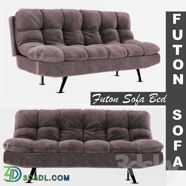 Sofa - Futon Sofa Bed - Grey