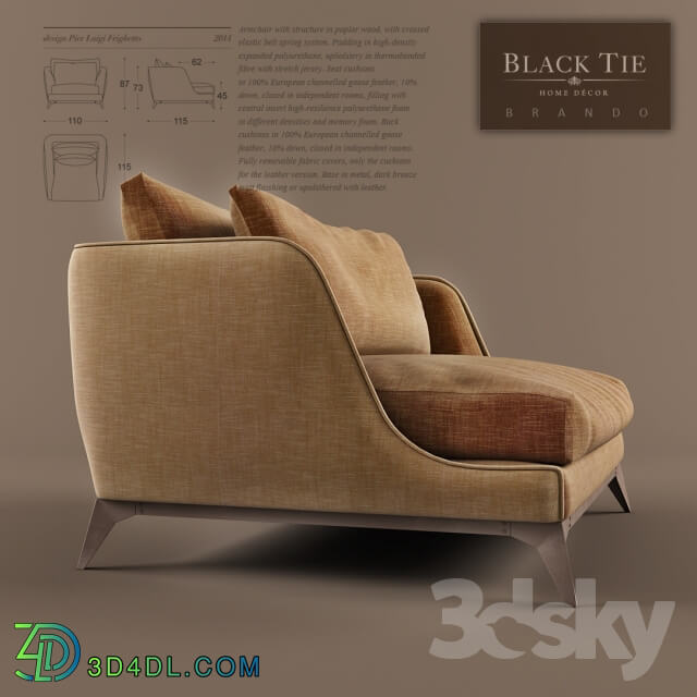 Brando armchair by Black Tie