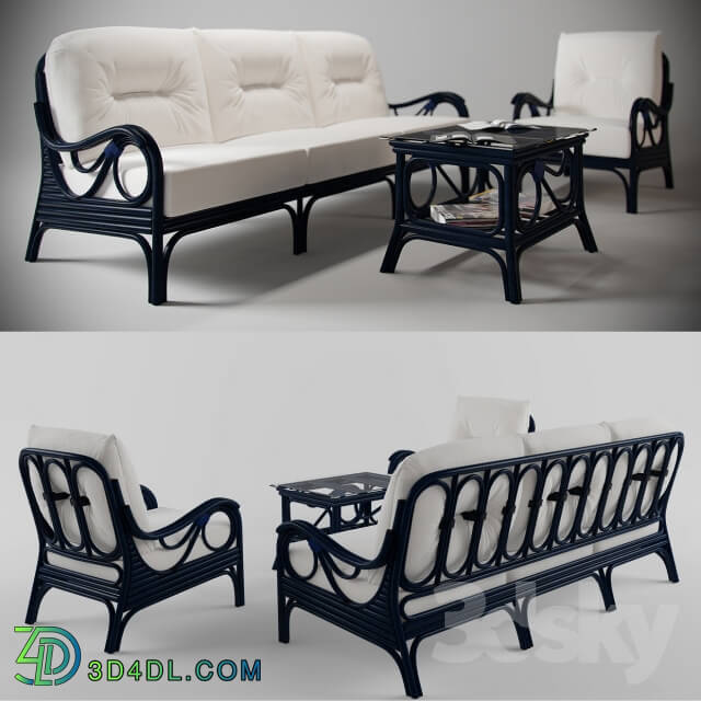 a set of furniture. rattan