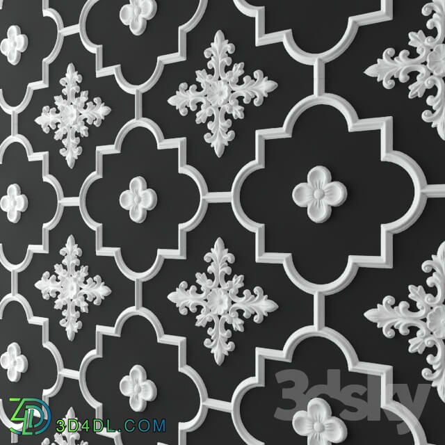 Decorative plaster - Stucco ceiling_ socket