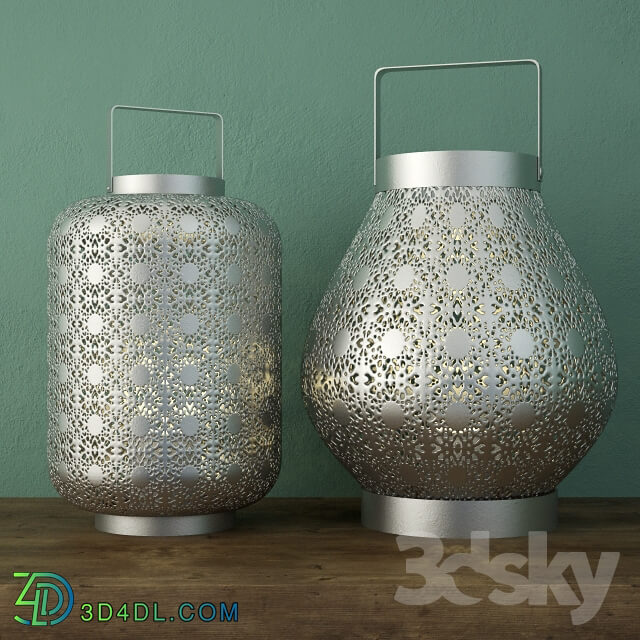 Silver Lace Lanterns