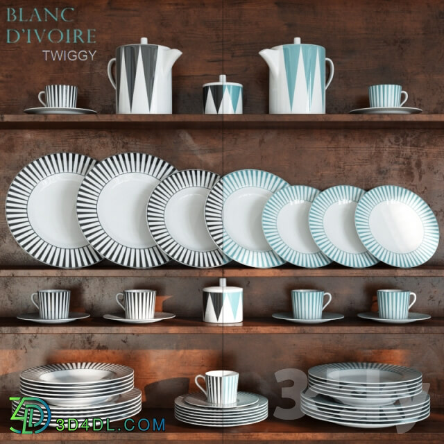 Tableware - Blanc Divoire TWIGGY_ set of dishes