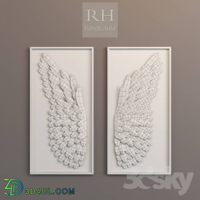 Other decorative objects hand folded paper angel wing art