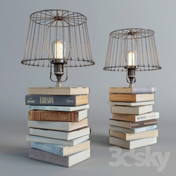 Table lamp - Lamp from books 