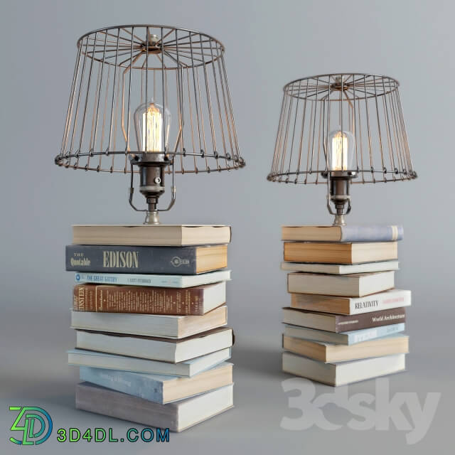 Table lamp - Lamp from books