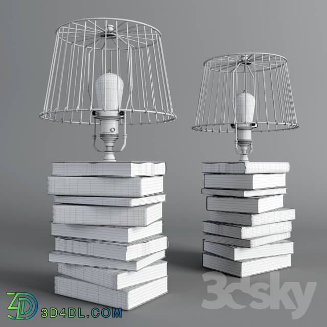 Table lamp - Lamp from books
