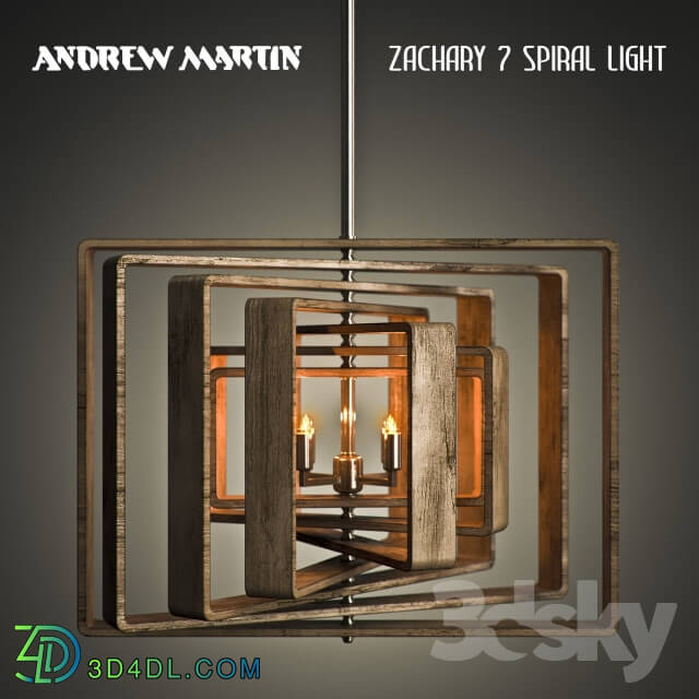 Ceiling light - Andrew Martin - Zachary 7 Spiral Light - 2015