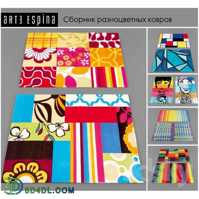 A collection of colored carpets Arte Espina