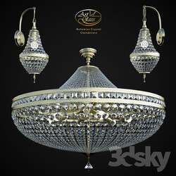 Crystal chandelier with lamps Art Glass 