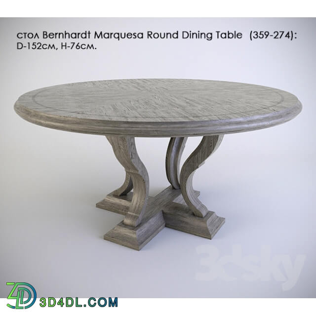 Buffet Bernhardt Marquesa Round Dining Table 359 274 