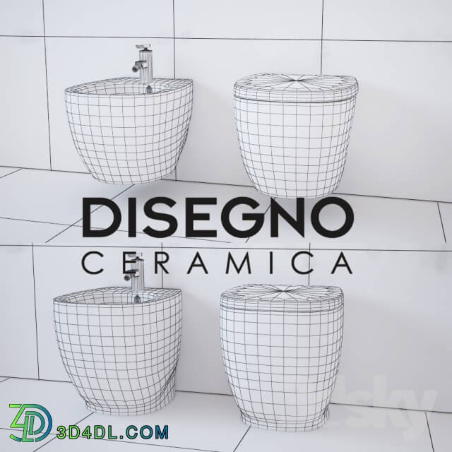 Toilet and Bidet - DISEGNO Caramica WEG _WC_