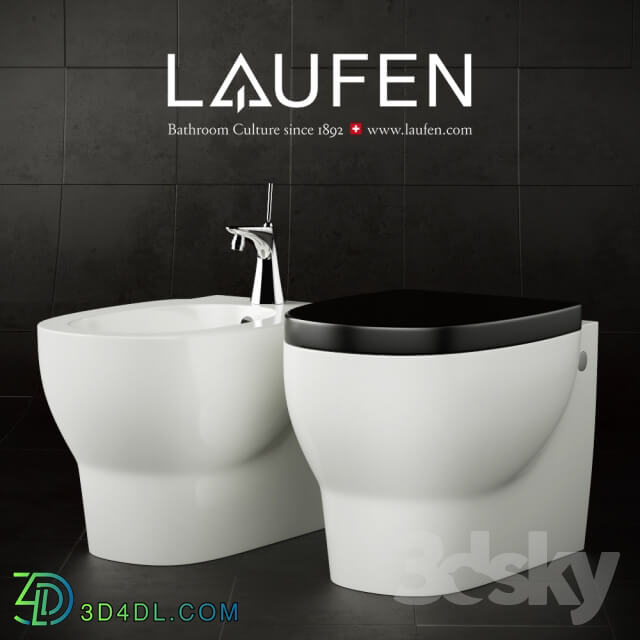 Suspended toilet and bidet Laufen Mimo