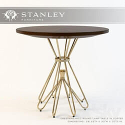 Stanley Crestaire Milo Round Lamp Table 
