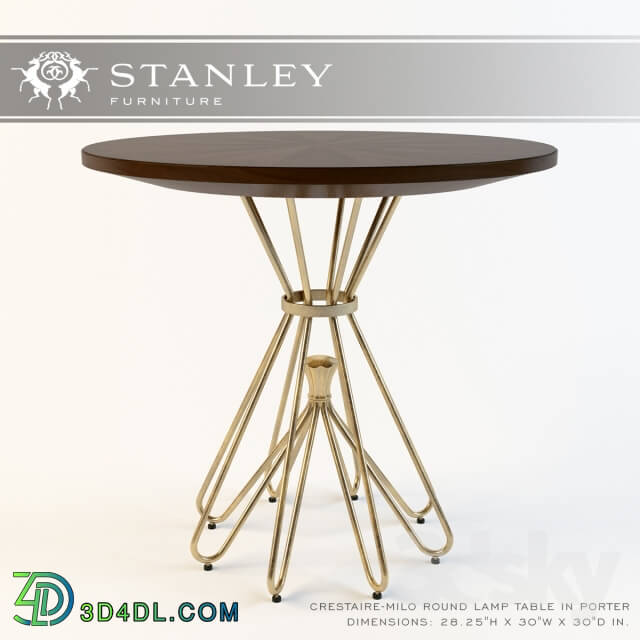 Stanley Crestaire Milo Round Lamp Table