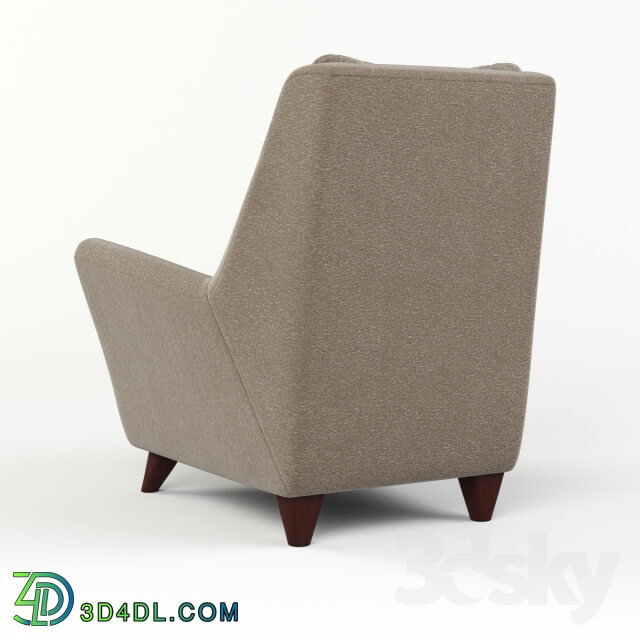 Arm chair - Armchair with upholstered headboard