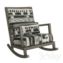 Crate amp Barrel Jeremiah Fabric Back Rocking Chair 