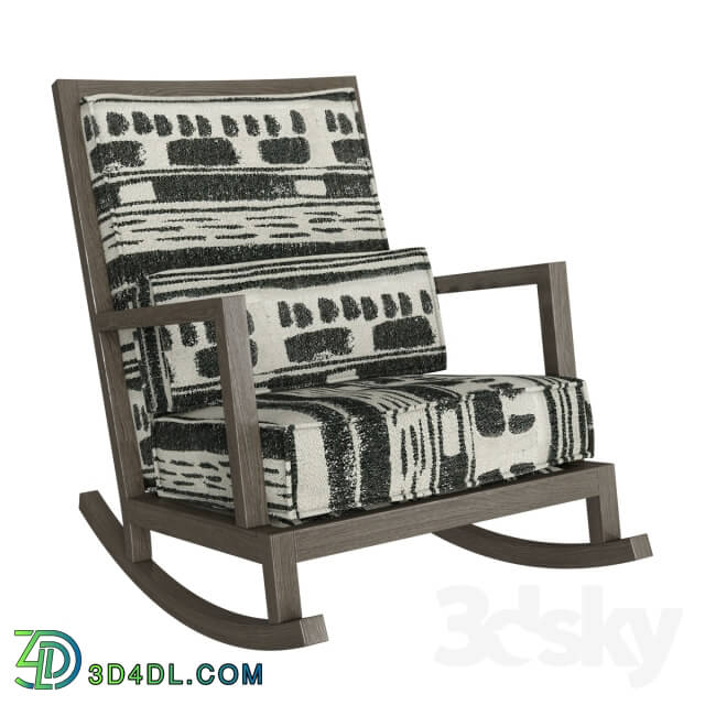 Crate amp Barrel Jeremiah Fabric Back Rocking Chair